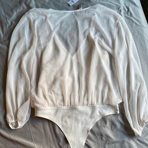 Long sleeve tank bodysuit